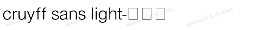 cruyff sans light字体转换